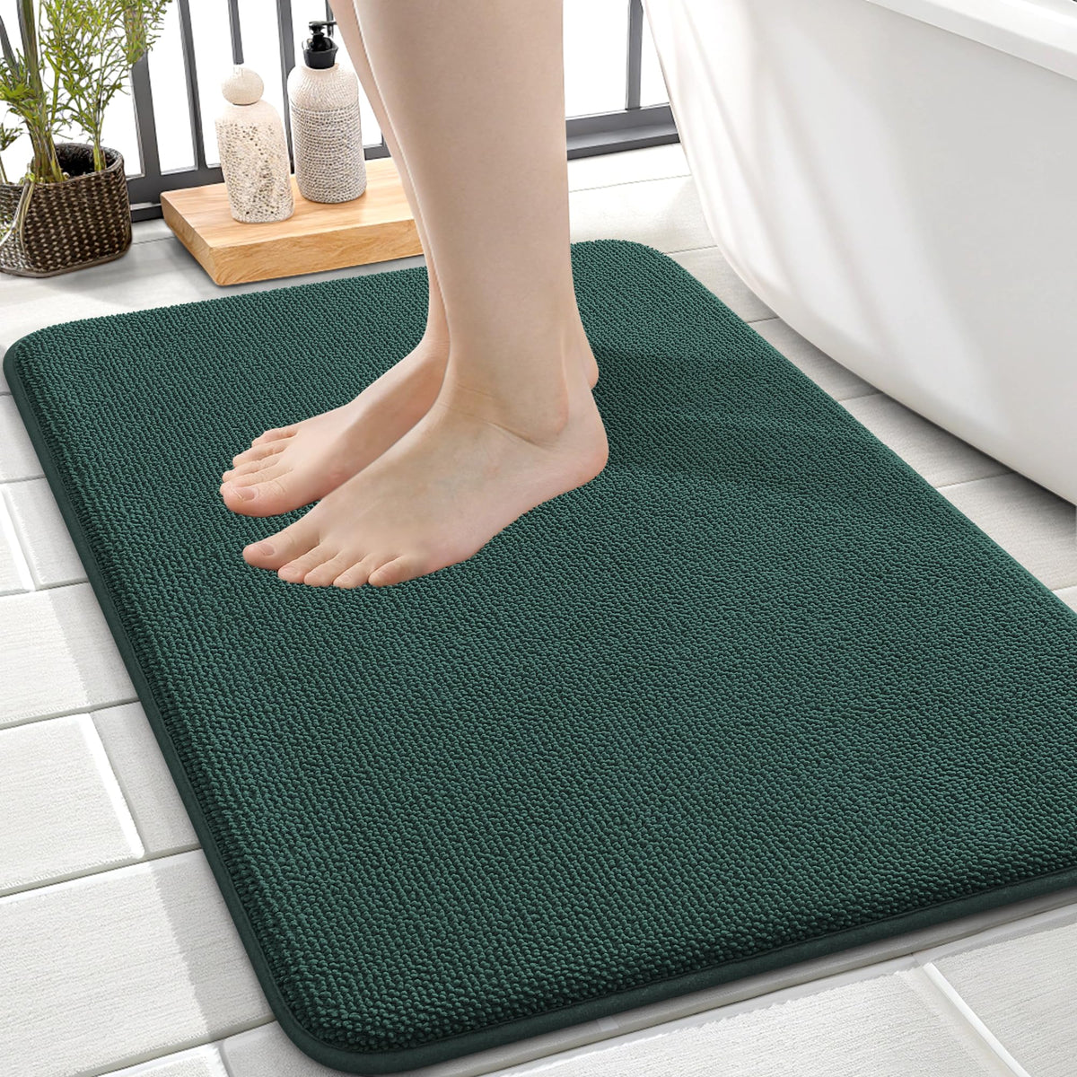 Memory Foam Small Bathroom Rugs 24x16