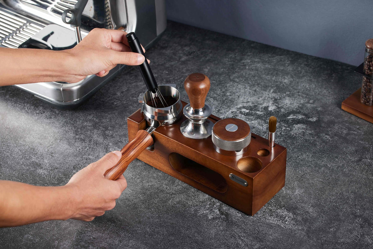 54mm Tamper Replacement for Breville tamper Adjustable Depth The espresso tamper made of Stainless Steel and Solid wood it's a good Coffee Tamper for Home espresso barista