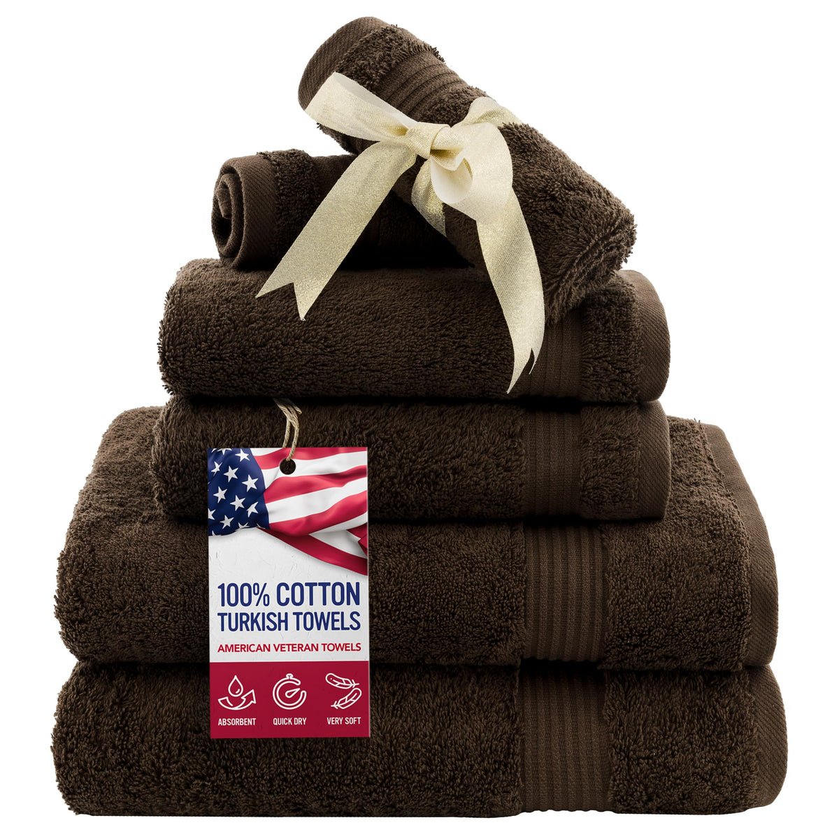 6 Piece Towel Set for Bathroom