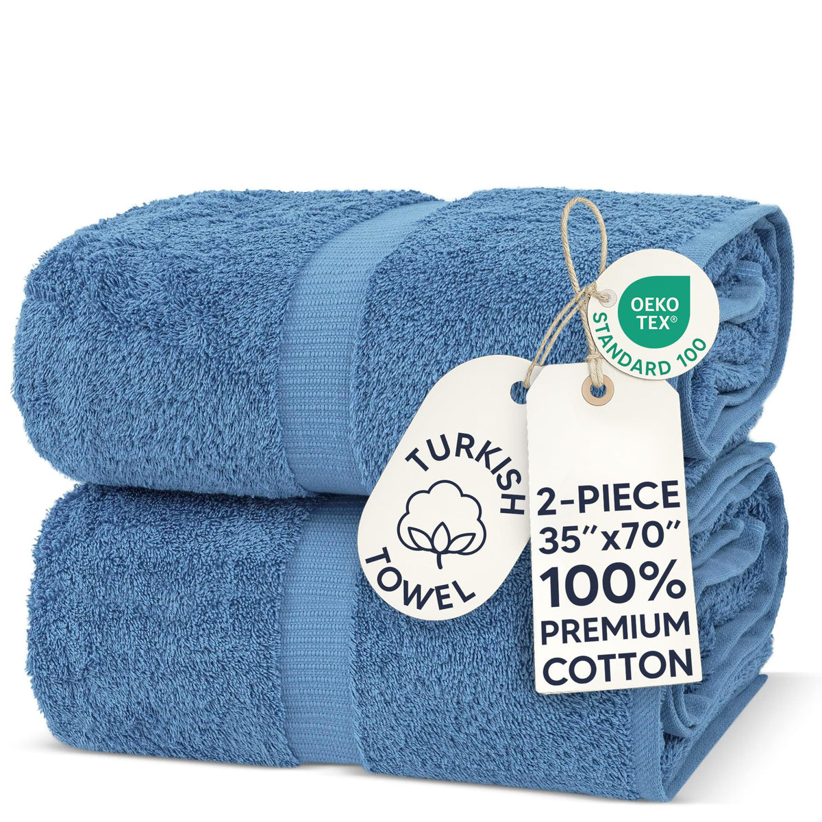 100% Cotton Premium Quality Turkish Bath Sheets (2 Count)