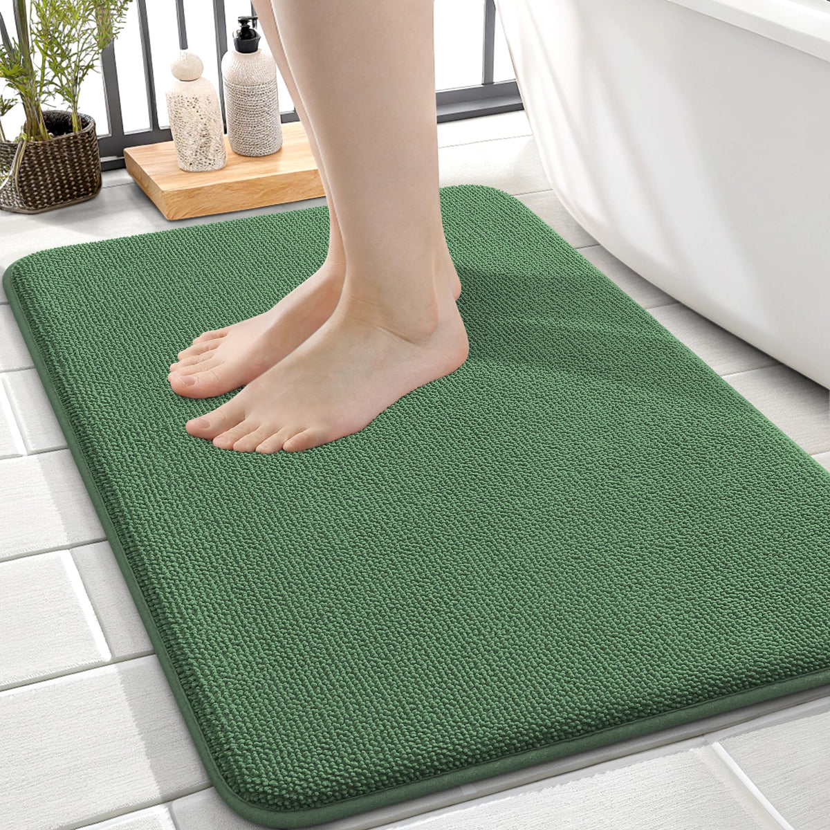 Memory Foam Small Bathroom Rugs 24x16