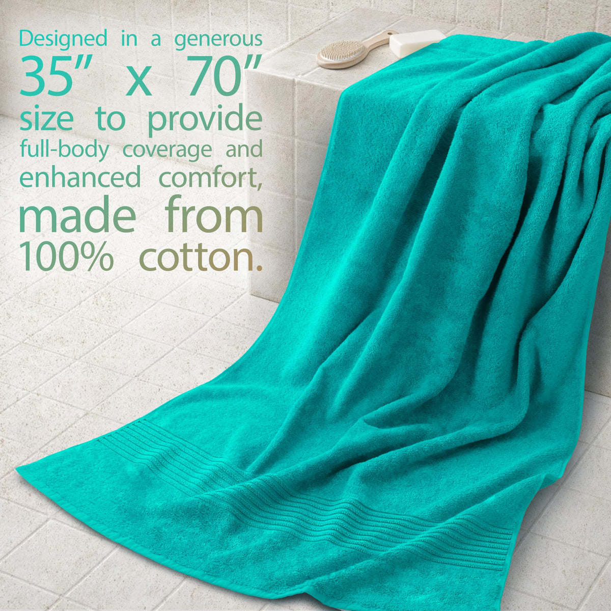 100% Cotton Hand Towels (4 Count)
