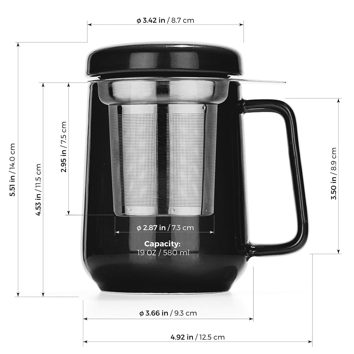Peak Ceramic Black Tea Cup Infuser