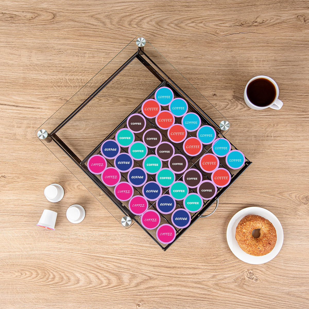 Coffee Pod Holder 15.16 x 13.58 x 3.35 Inches 36 K