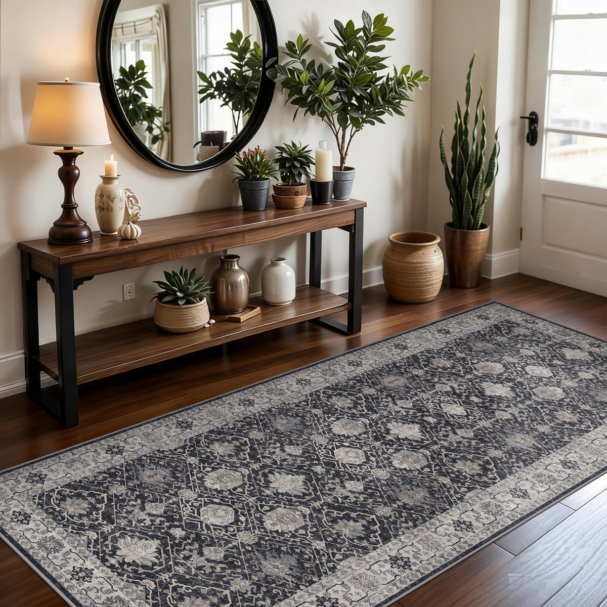 Washable 3x7 Entryway Runner Rug (21 Sq Ft)