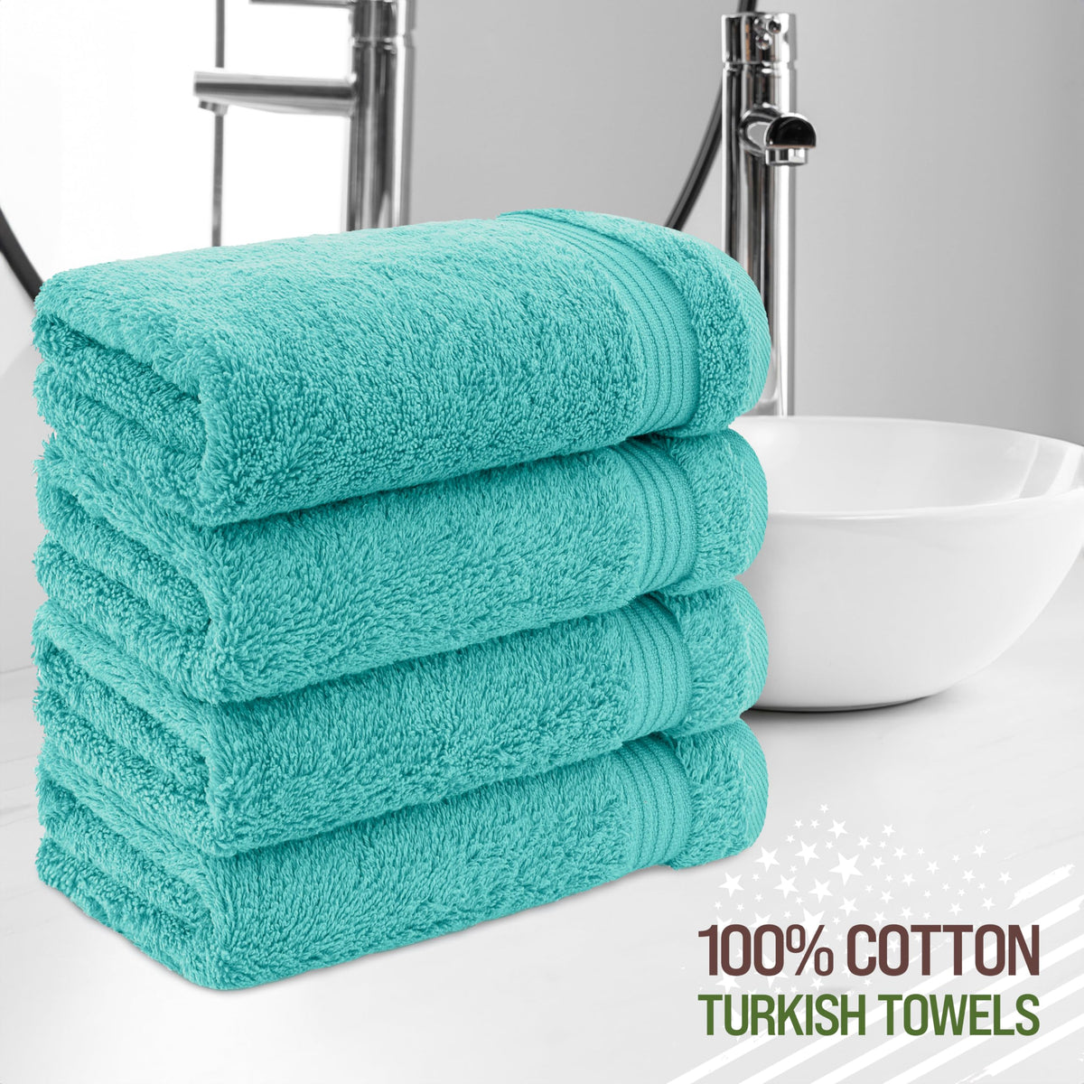 Hand Towels for Bathroom Set of 4 (4 Count)