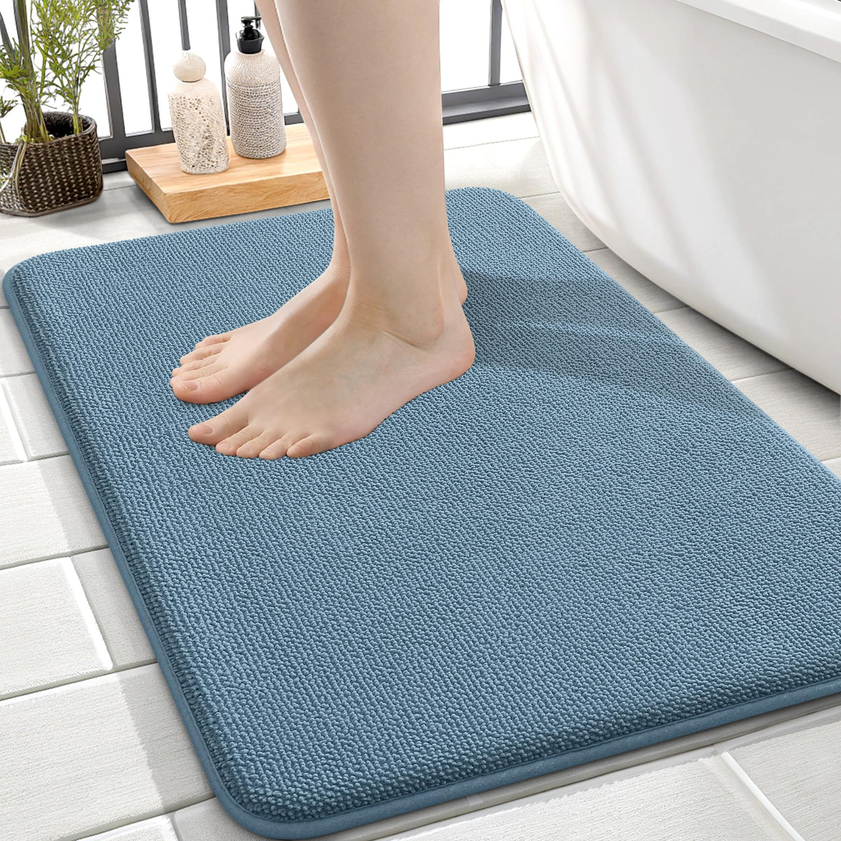 Memory Foam Small Bathroom Rugs 24x16