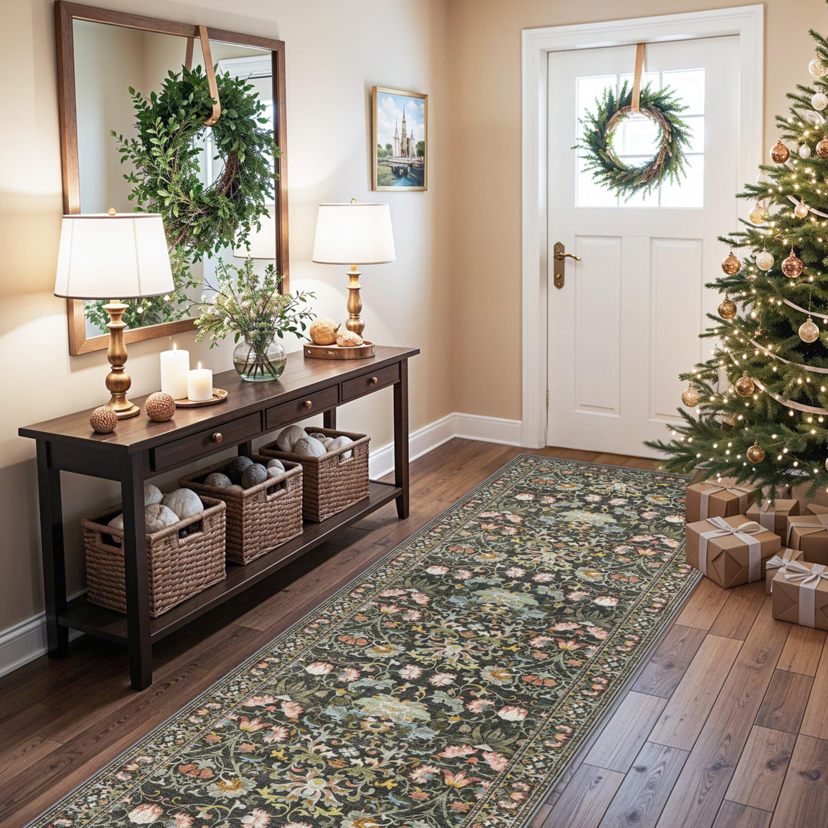 Wide Hallway Washable Runner Rug (30.08 Sq Ft)