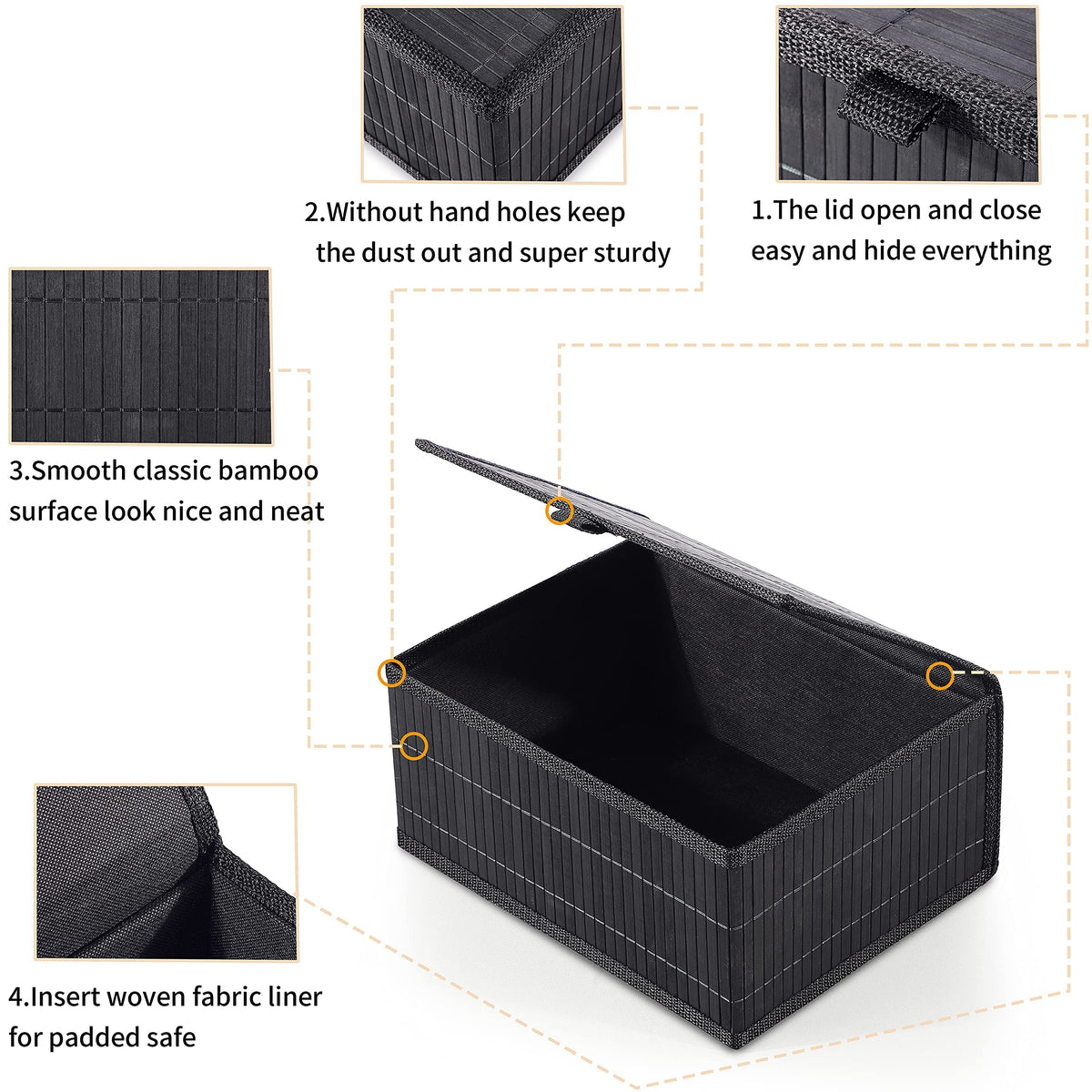 Bamboo Decorative Storage Boxes
