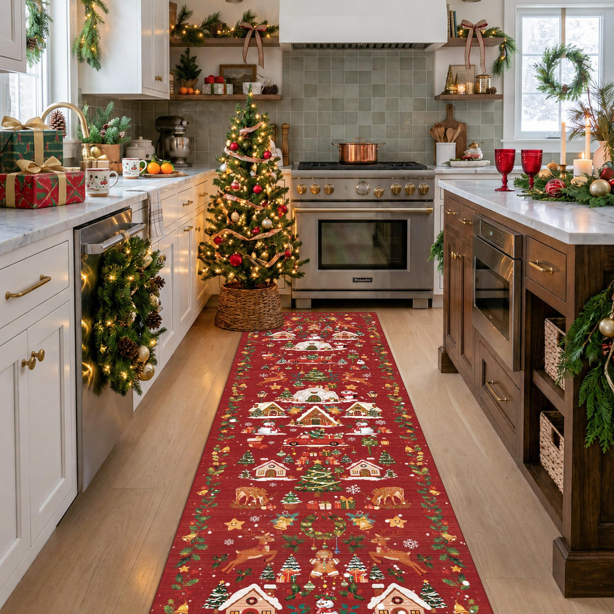 Christmas 2x8 Hallways Runner Rug