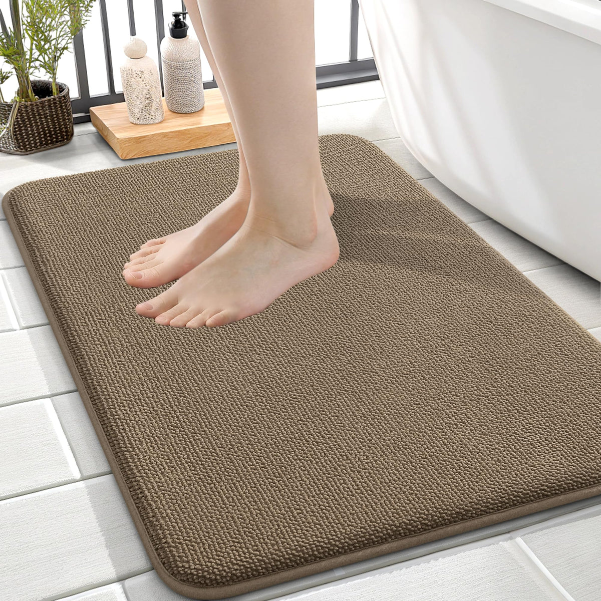 Thick Memory Foam Small Bathroom Rug 24x16