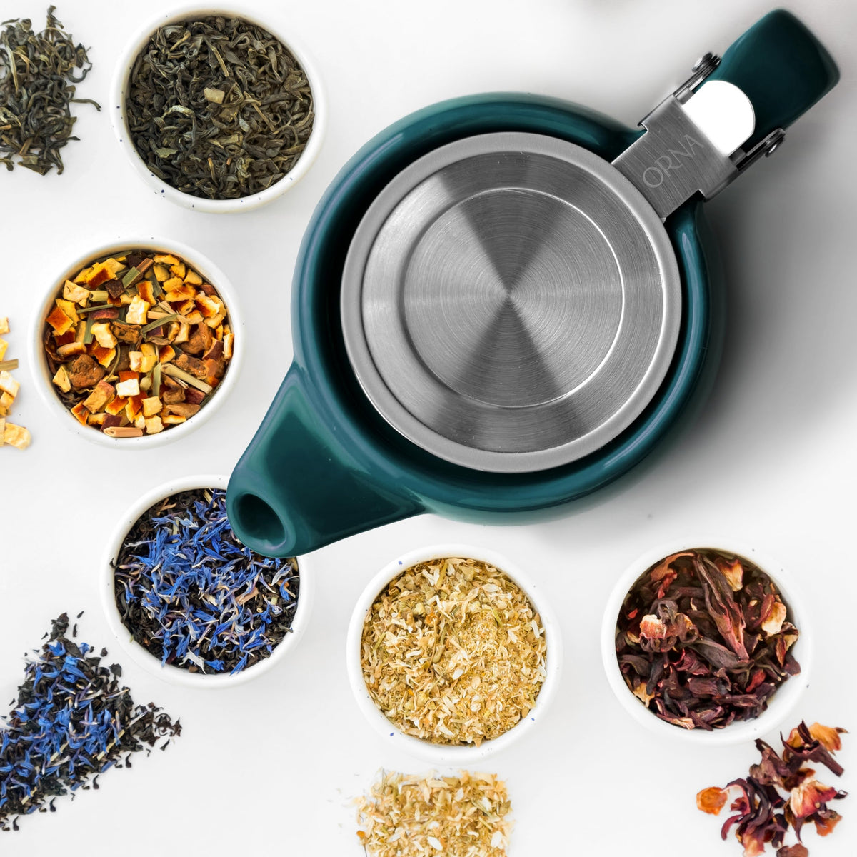 ORNA Ceramic Teapot with Tea Infuser