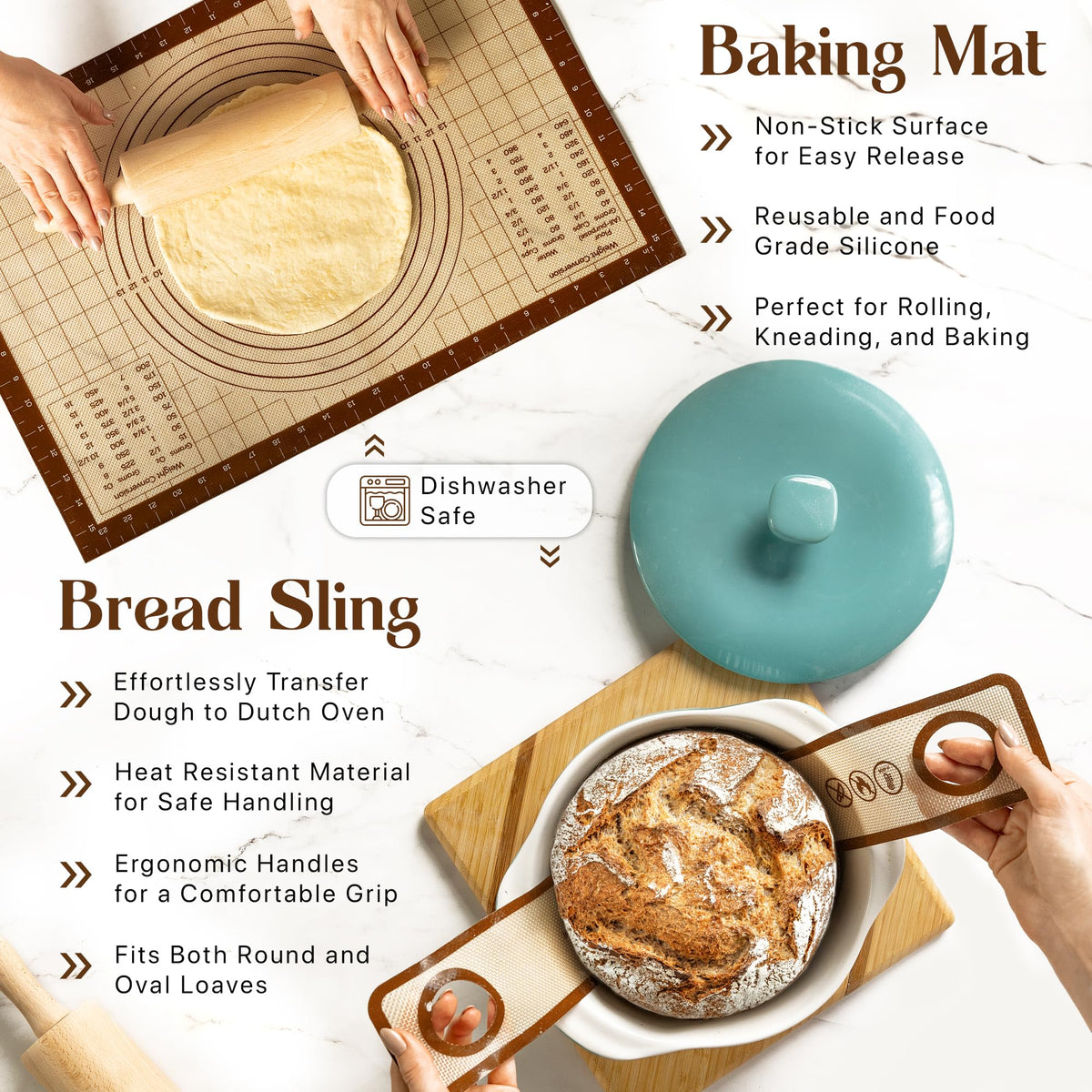 Sourdough Starter Kit with Banneton Bread Proofing Basket