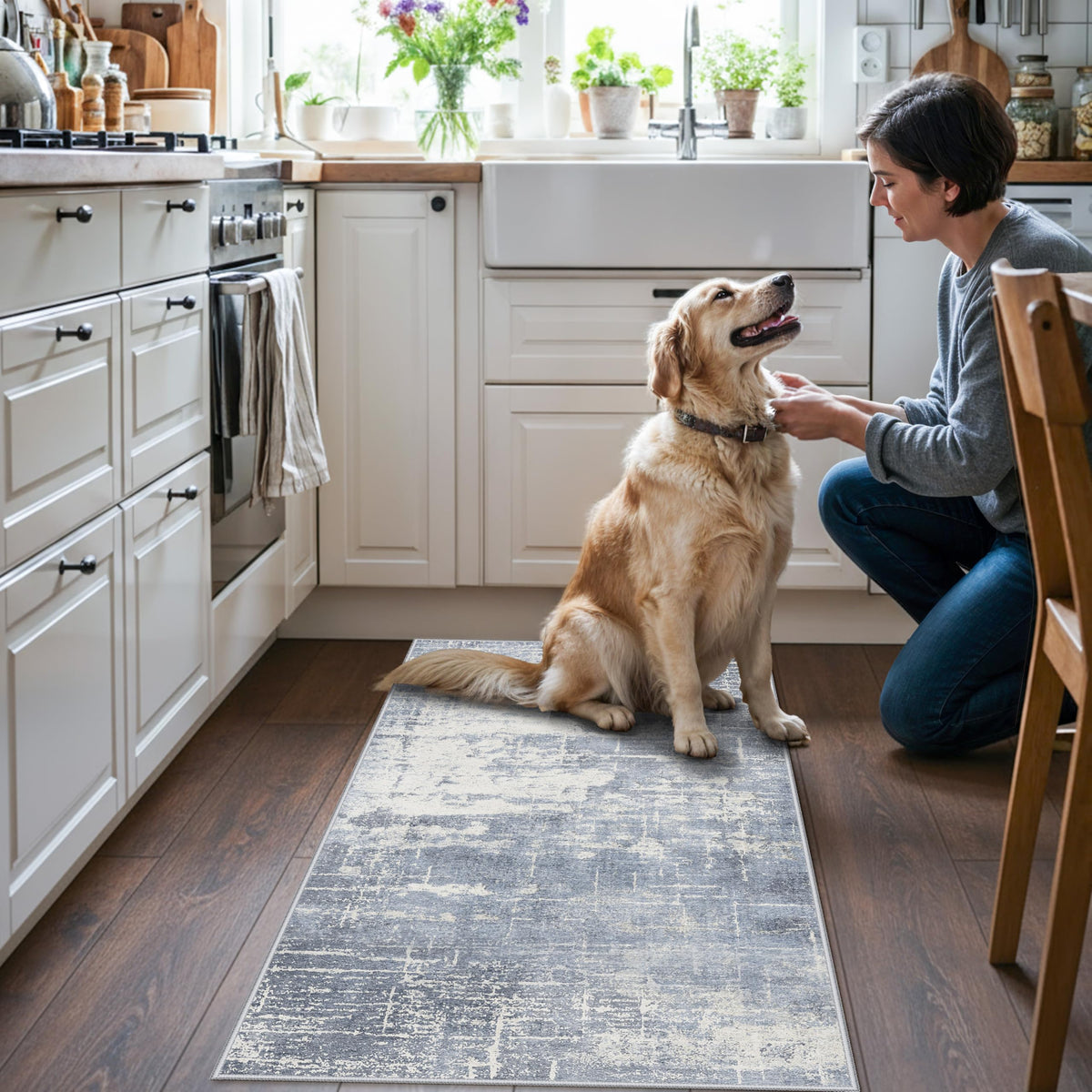 Washable 2x4 Kitchen Area Rugs (8.67 Sq Ft)