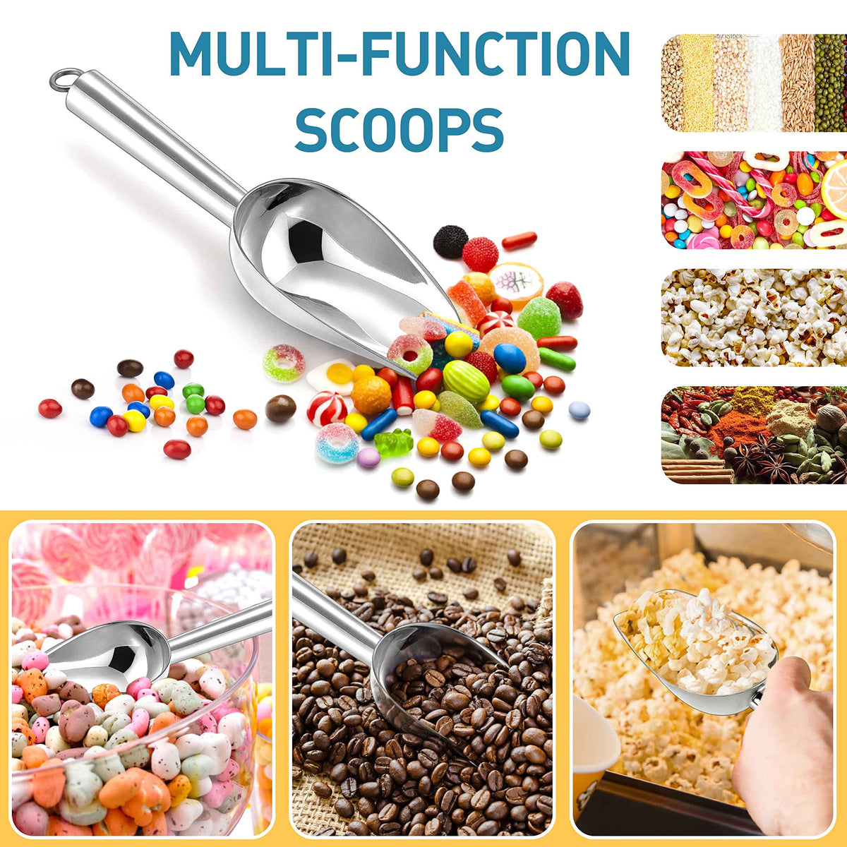 3oz Mini ice Scoop Set of 4 (4 Count)