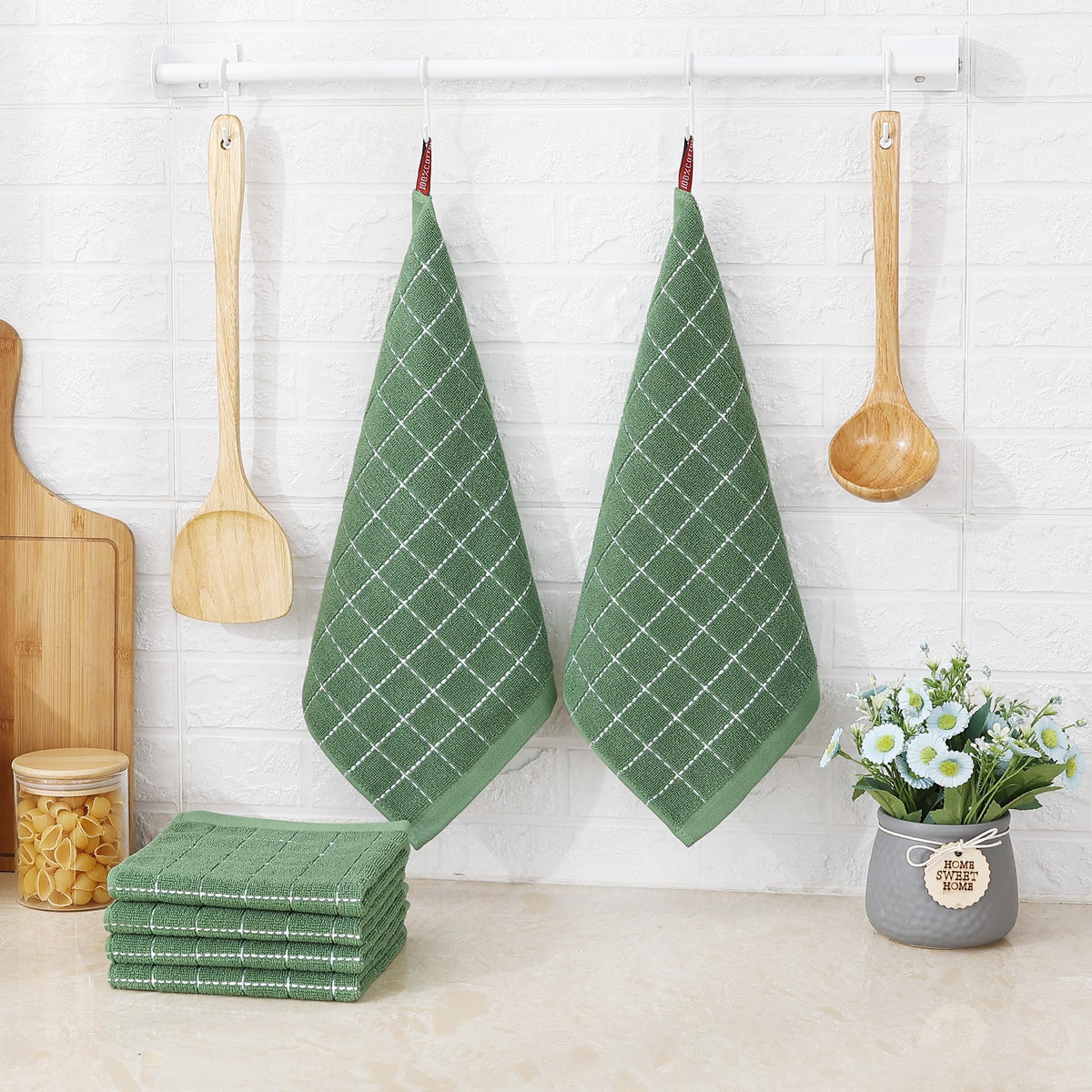 100% Cotton Terry Kitchen Dish Cloths (24 Count)
