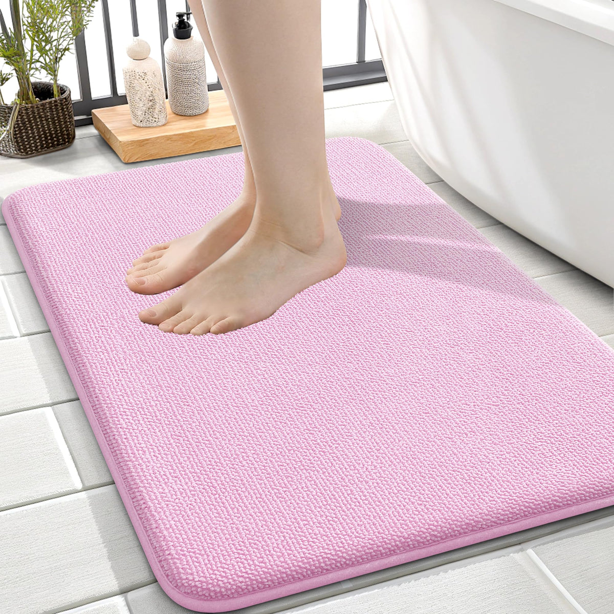 Thick Memory Foam Small Bathroom Rug 24x16
