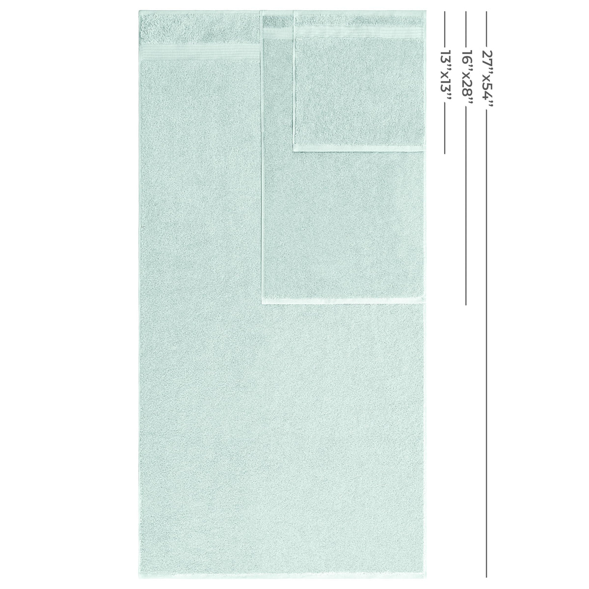 100% Cotton Turkish 6 Piece Towel Set (6 Count)