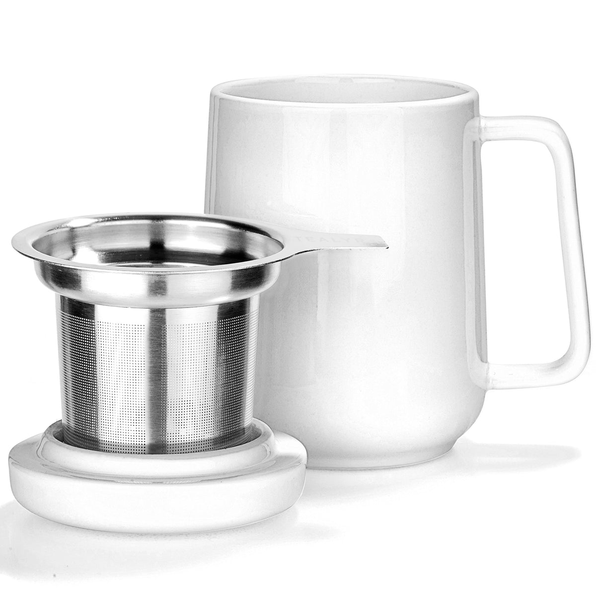 Peak Ceramic White Tea Cup Infuser