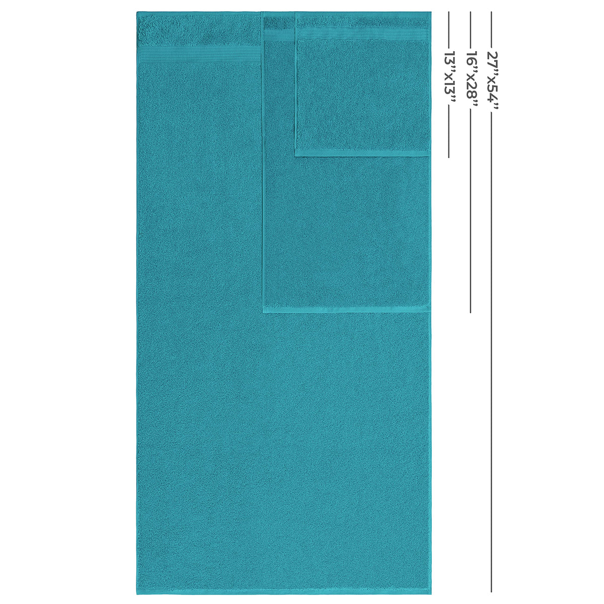 100% Cotton Turkish 6 Piece Towel Set Luxury Towels Set of 6 for Bathroom Essentials 2 Bath Towels 2 Hand Towels 2 Washcloths