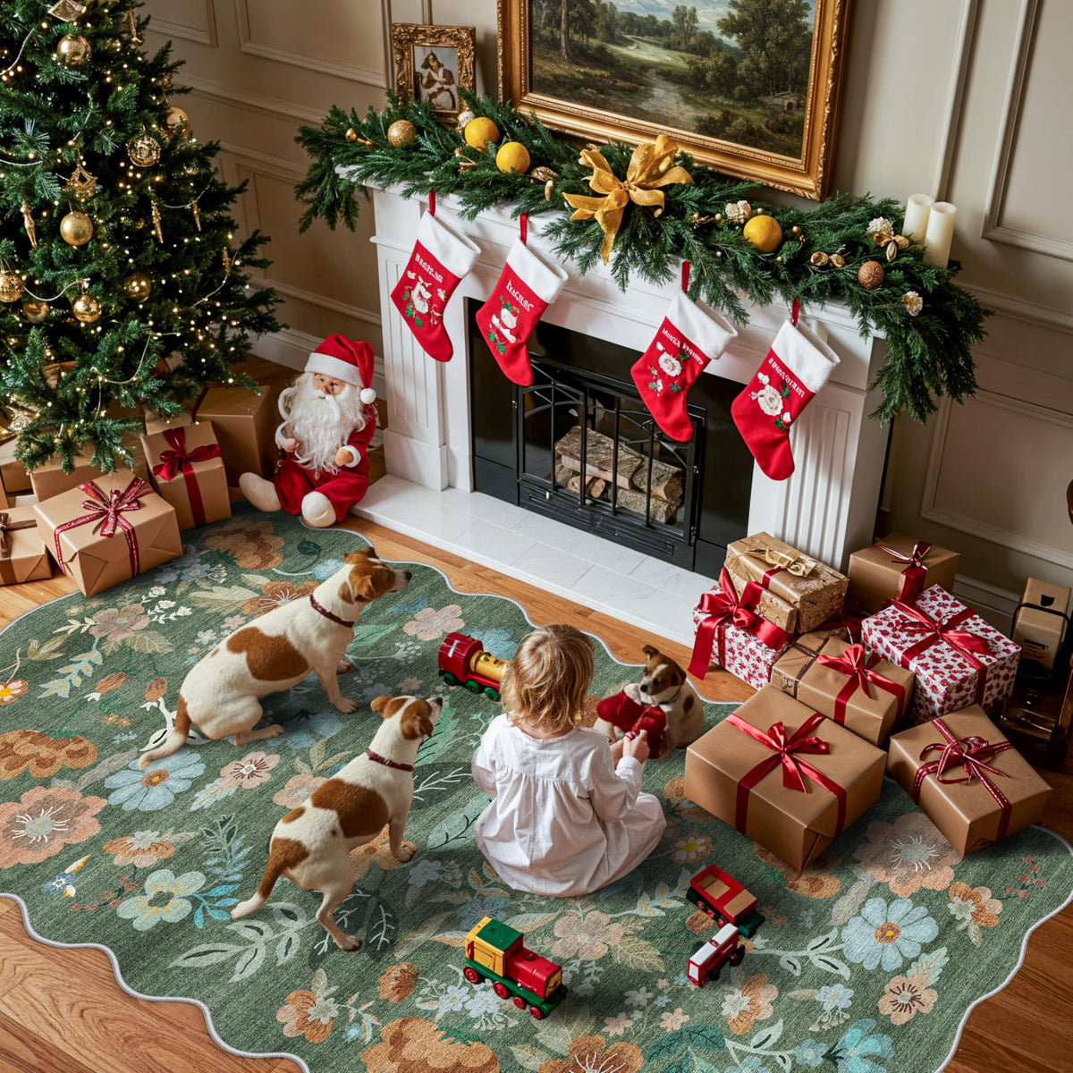 4x8 Washable Area Rug for Family (32 Sq Ft)
