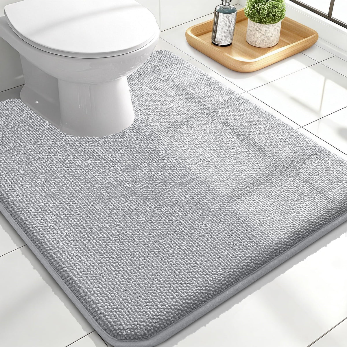 Memory Foam Bathroom Toilet Rugs U