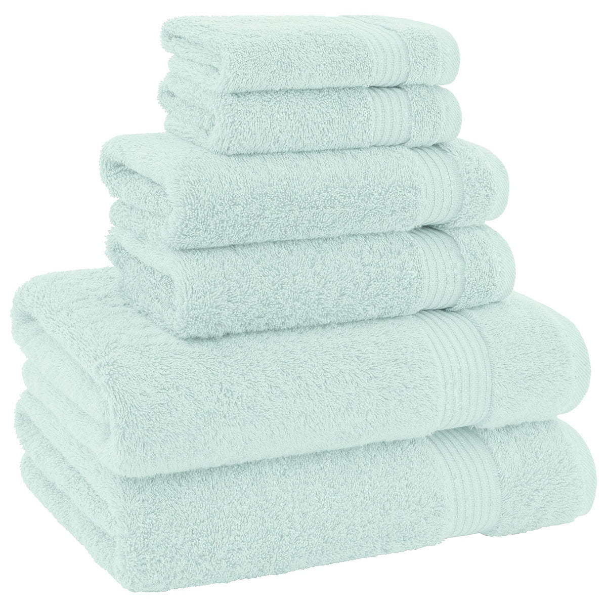 100% Cotton Turkish 6 Piece Towel Set (6 Count)