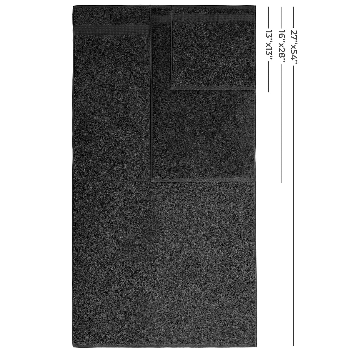 100% Cotton Turkish 6 Piece Towel Set