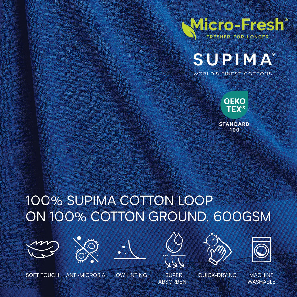 Heritage 100% Supima Cotton Wash Cloth 13" x 13"