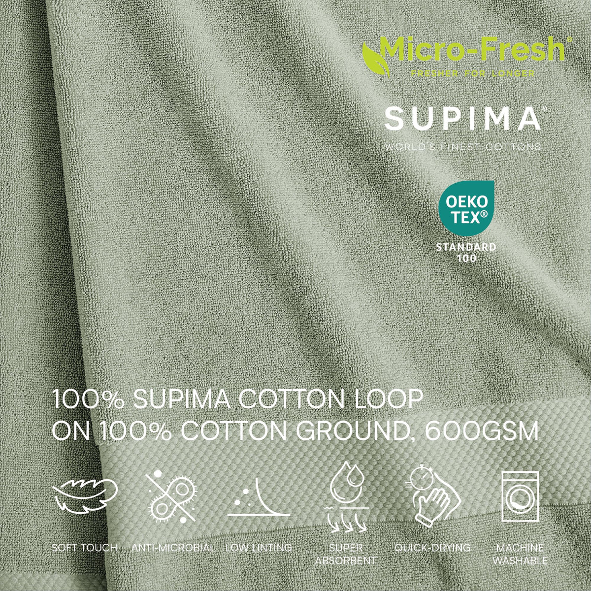 Heritage 100% Supima Cotton Bath Sheet 35" x 70"