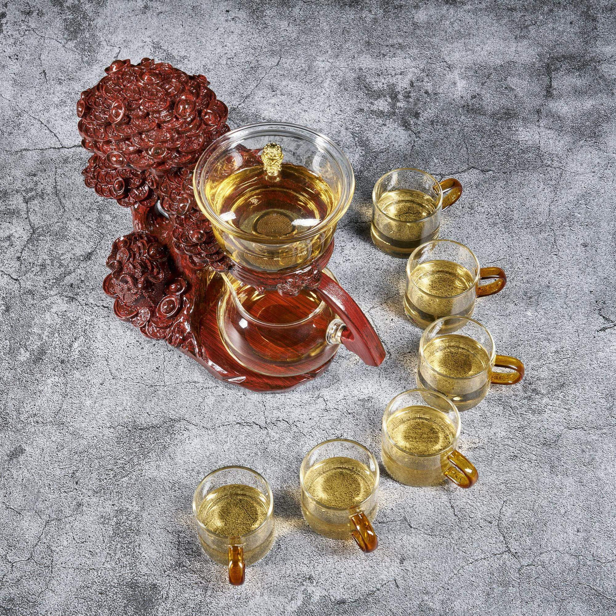 Glass Teapot Set with Infuser Semi Automatic Tea Set Magic Teapot