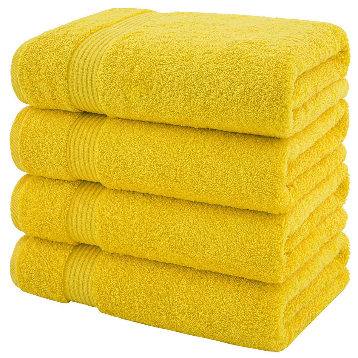 100% Cotton Turkish Bath Towels for Bathroom 4 Pack (4 Count)