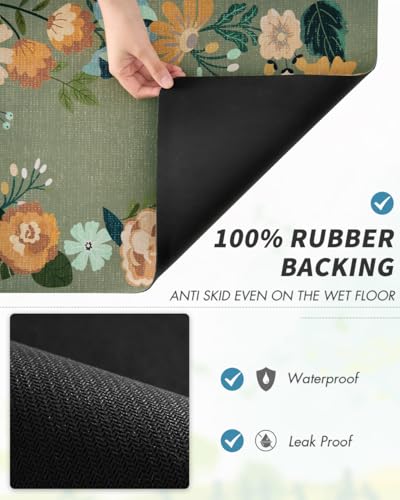Coffee Mat Hide Stain Rubber Backed Absorbent Dish Drying Mat for Kitchen Counter