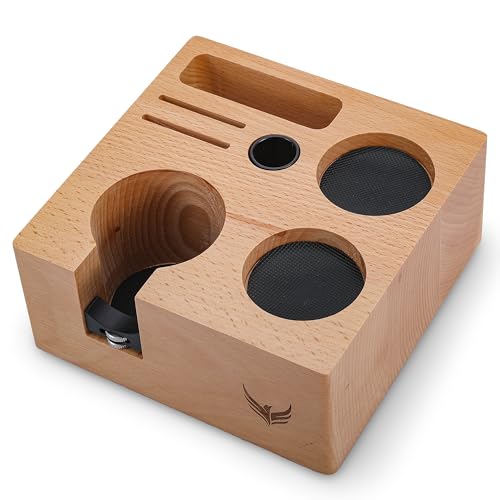 58mm Espresso Tamping Station Compact Portafilter Stand and Coffee Accessories Organizer for Espresso Machines with Tamper Holder