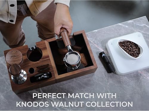 Walnut Espresso Tamping Station 54mm for Breville