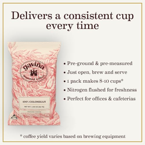 Gavina 100% Colombian Ground Coffee Portion Packs (42 Count)