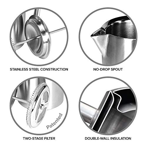 Double Wall Stainless Steel Coffee Press